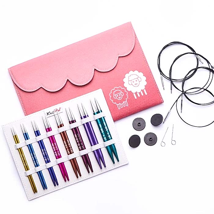 KNITPRO ZING DELUXE 13cm UCU DEĞİŞTİRİLEBİLİR MİSİNALI ŞİŞ SETİ