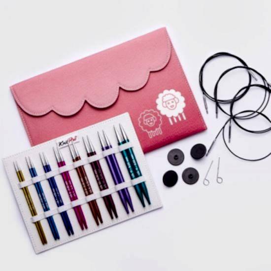 Knitpro Zing Deluxe 13cm Ucu Değiştirilebilir Misinalı Şiş Seti
