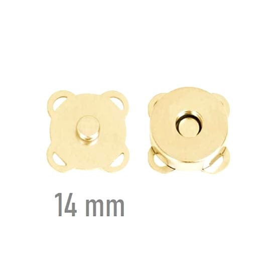 14mm DİKMELİ MIKNATIS ÇITÇIT GOLD