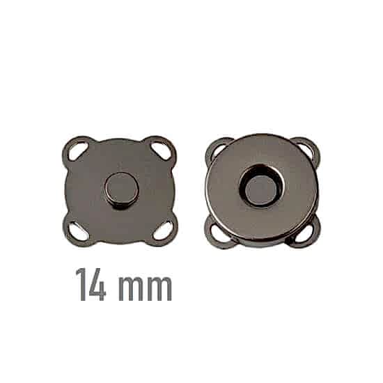14mm DİKMELİ MIKNATIS ÇITÇIT SİYAH NİKEL