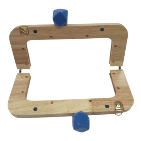 Ahşap Burs-05 [20cm Naturel-Mavi]