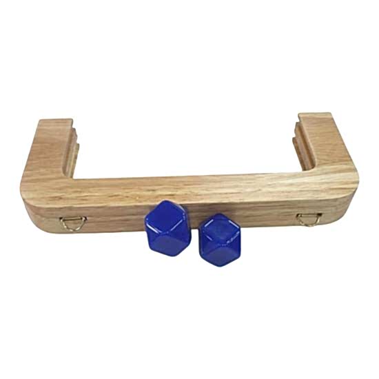 Ahşap Burs-06 [20cm Naturel-Saks Mavi]
