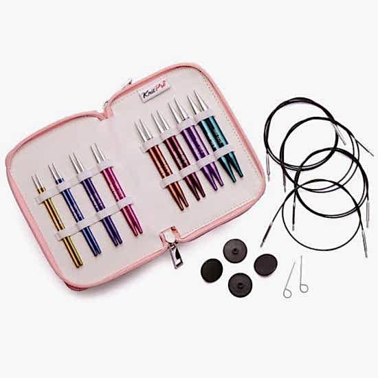 Knitpro Zing Deluxe 10cm Ucu Değiştirilebilir Misinalı Şiş Seti