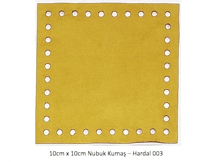 10cmx10cm ebatında hazır kesim nubuk kumaş