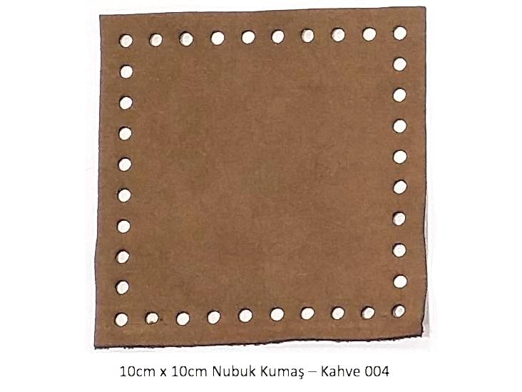 10cmx10cm ebatında hazır kesim nubuk kumaş