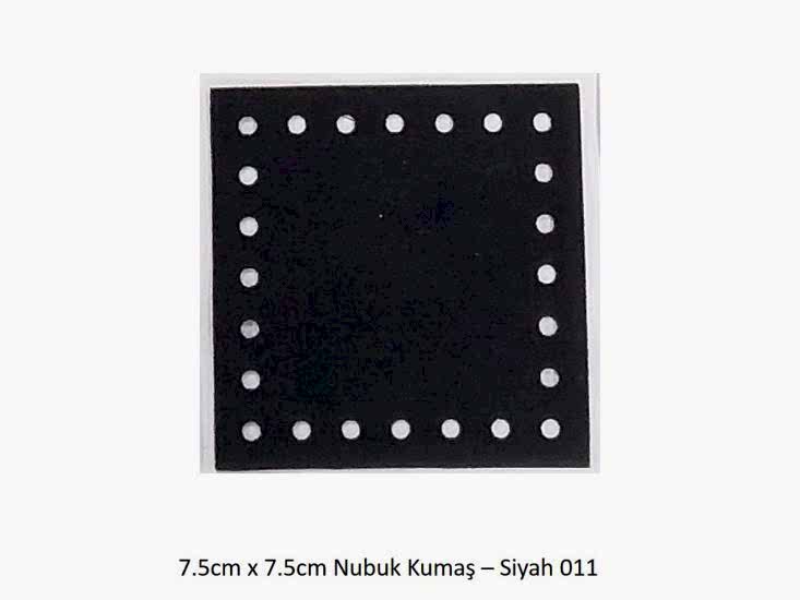 7.5cmx7.5cm ebatında hazır kesim nubuk kumaş