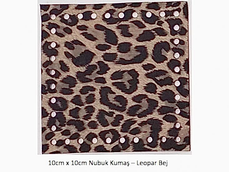 10cmx10cm ebatında hazır kesim nubuk kumaş