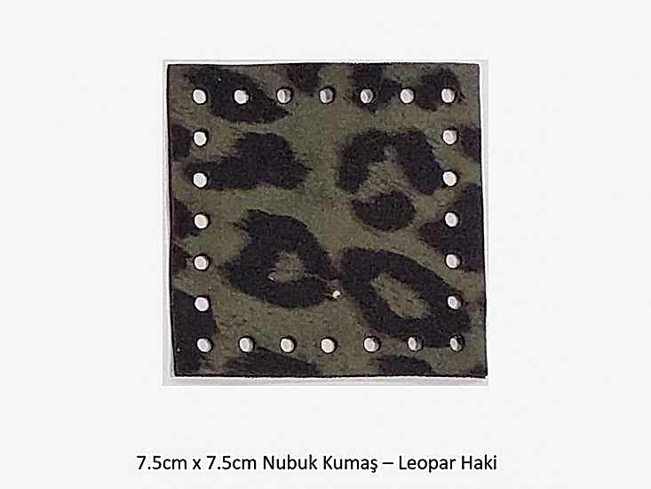 7.5cmx7.5cm ebatında hazır kesim nubuk kumaş